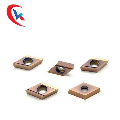 CNC torna tezgahı bitirme bıçağı DCGT11T301R-Y Bronz kaplama HRA 91.8 Tungsten Karbür Uçlar
