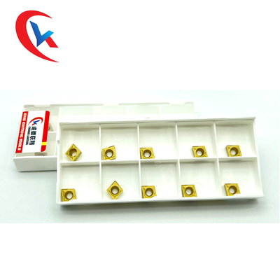 CCMT060204 Çelik İşleme Tungsten Karbür Uçlar Sarı Kimyasal Kaplama