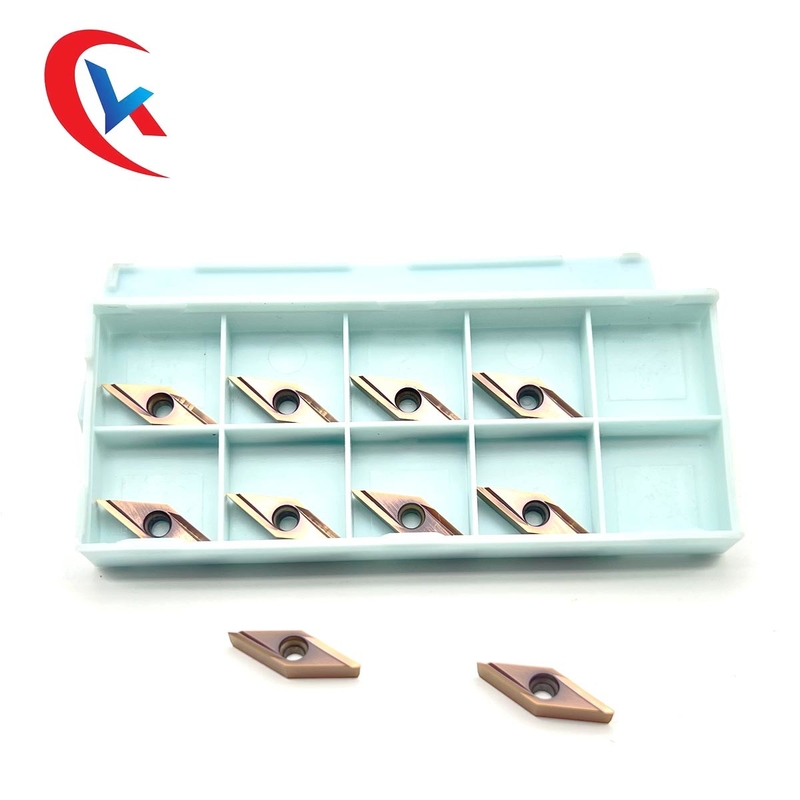 CNC Son İşlem Bıçağı VBGT 110302R-Y Bronz Aşınmaya Dirençli Kaplama HRA 91.8 Tungsten Karbür Uçlar